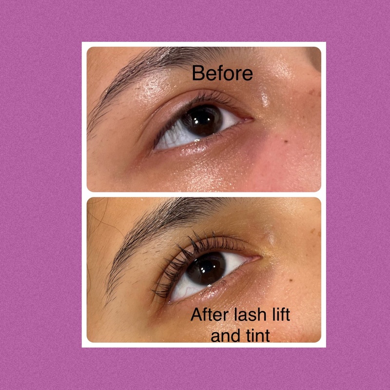 Lash lift and tint