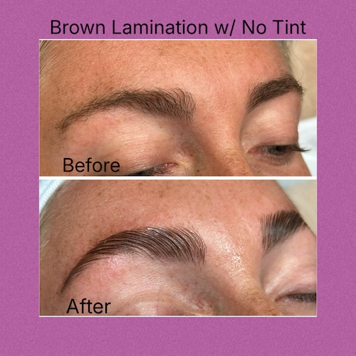 brow lamination w tint